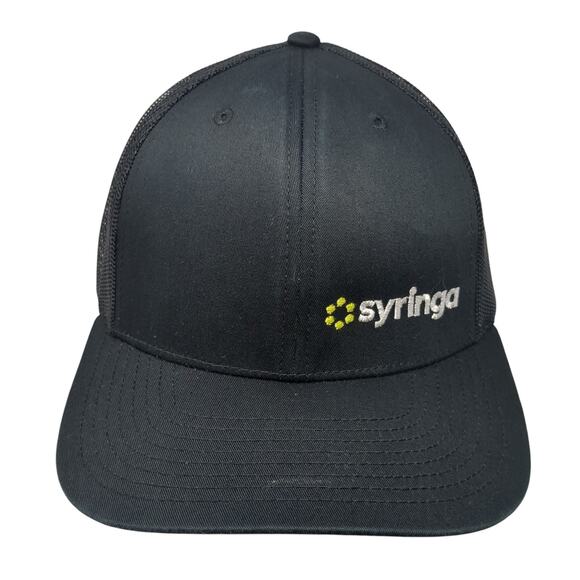 Syringa Snapback Trucker Hat Black One Size Adjustable Mesh Back Richardson - Picture 1 of 11